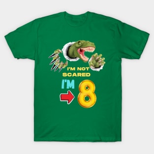 8th Birthday Dinosaur T-Shirt